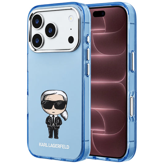 MagSafe-kuori Apple iPhone 18 Pro Max / 17 Pro Max, Karl Lagerfeld, IML Ikonik Sketch Print, Sininen