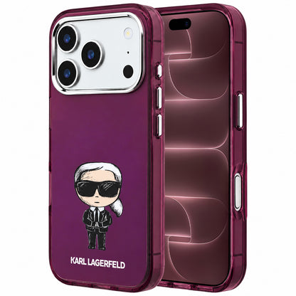 MagSafe-kuori Apple iPhone 18 Pro Max / 17 Pro Max, Karl Lagerfeld, IML Ikonik Sketch Print, Viininpunainen