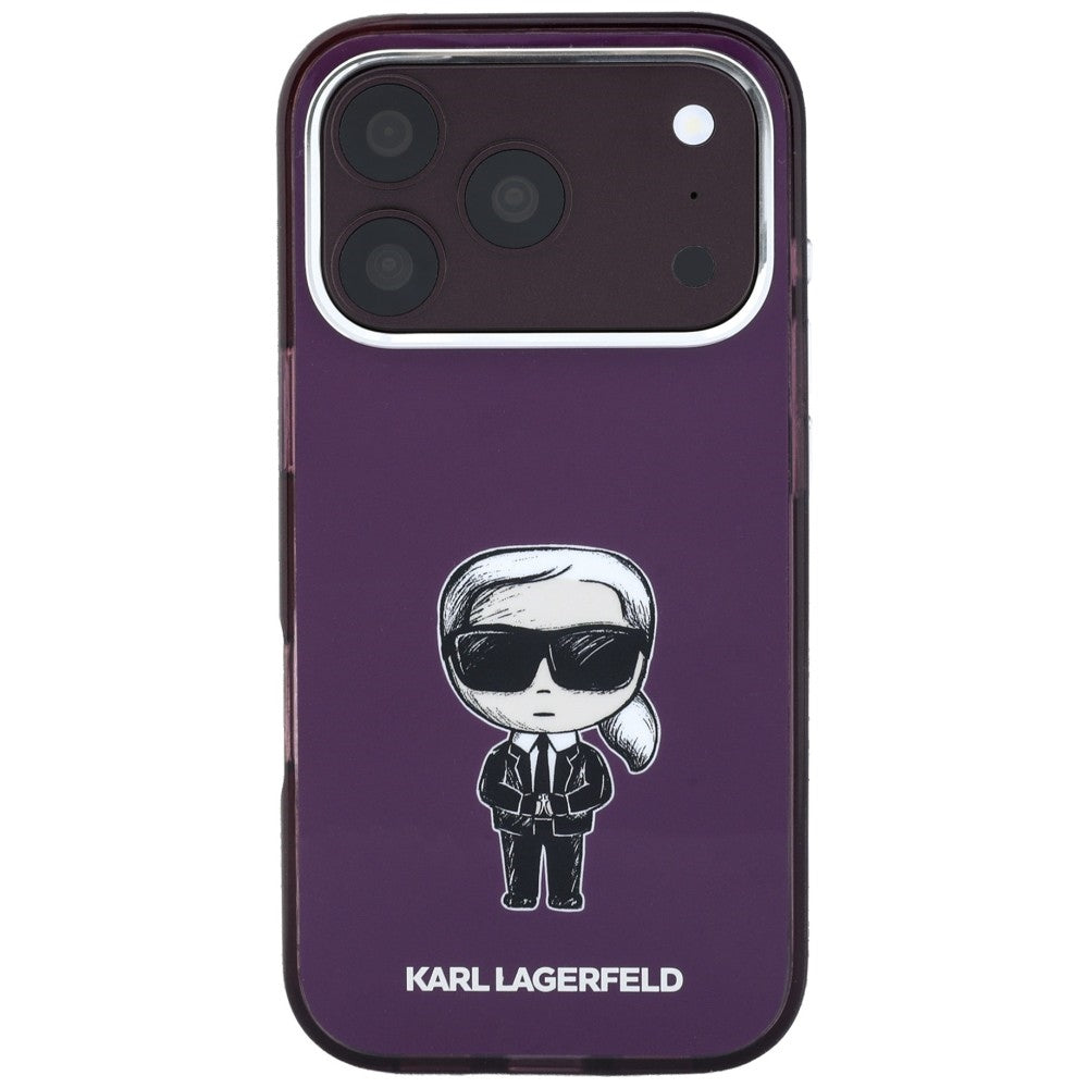 MagSafe-kuori Apple iPhone 18 Pro Max / 17 Pro Max, Karl Lagerfeld, IML Ikonik Sketch Print, Viininpunainen