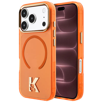 MagSafe-kuori Apple iPhone 18 Pro Max / 17 Pro Max -puhelimelle, Karl Lagerfeld, IML Karl Head -logo, oranssi