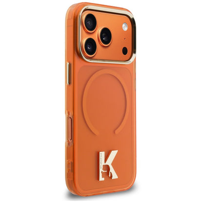 MagSafe-kuori Apple iPhone 18 Pro Max / 17 Pro Max -puhelimelle, Karl Lagerfeld, IML Karl Head -logo, oranssi