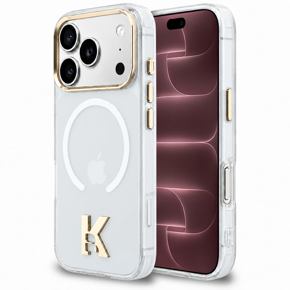 MagSafe-kuori Apple iPhone 18 Pro Max / 17 Pro Max -puhelimelle, Karl Lagerfeld, IML Karl Head -logo, läpinäkyvä