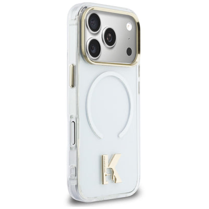 MagSafe-kuori Apple iPhone 18 Pro Max / 17 Pro Max -puhelimelle, Karl Lagerfeld, IML Karl Head -logo, läpinäkyvä