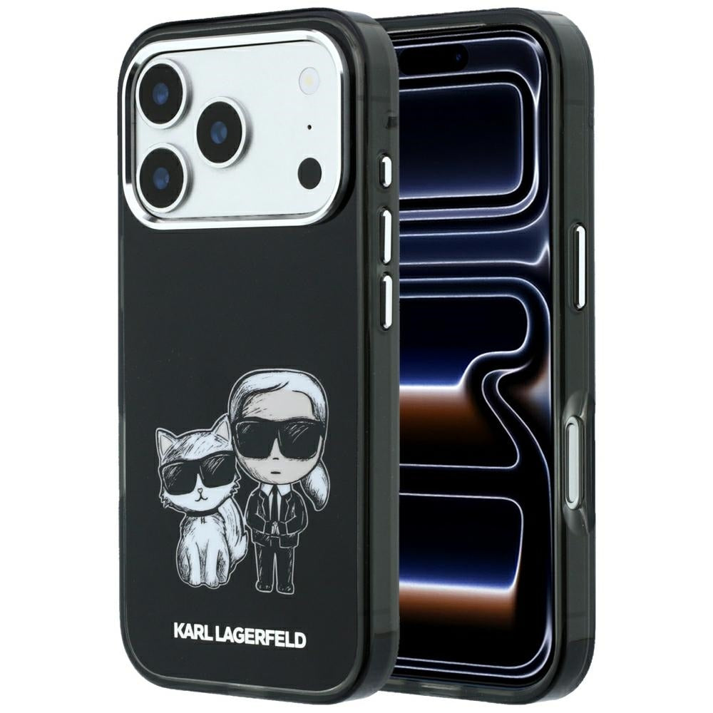 MagSafe-kuori Apple iPhone 18 Pro Max / 17 Pro Max, Karl Lagerfeld, IML KC Bodies Sketch Print, Musta