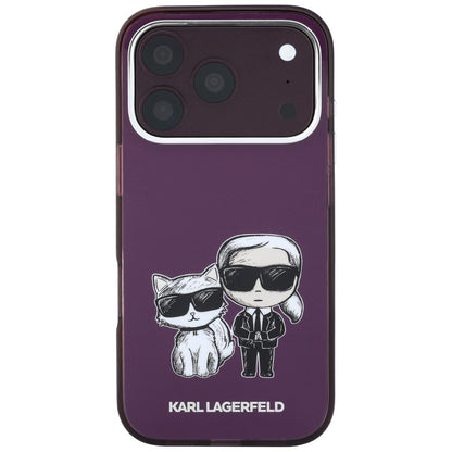 MagSafe-kuori Apple iPhone 18 Pro Max / 17 Pro Max, Karl Lagerfeld, IML KC Bodies Sketch Print, Viininpunainen
