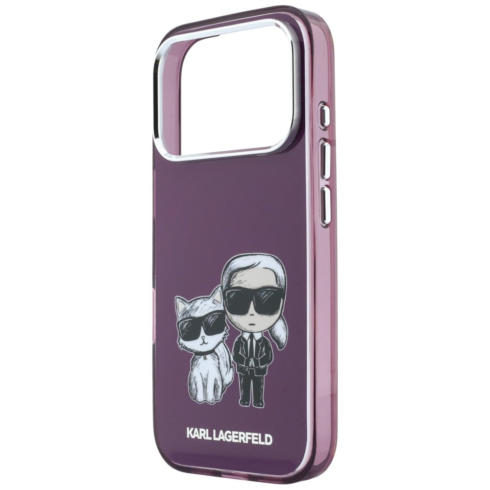 MagSafe-kuori Apple iPhone 18 Pro Max / 17 Pro Max, Karl Lagerfeld, IML KC Bodies Sketch Print, Viininpunainen