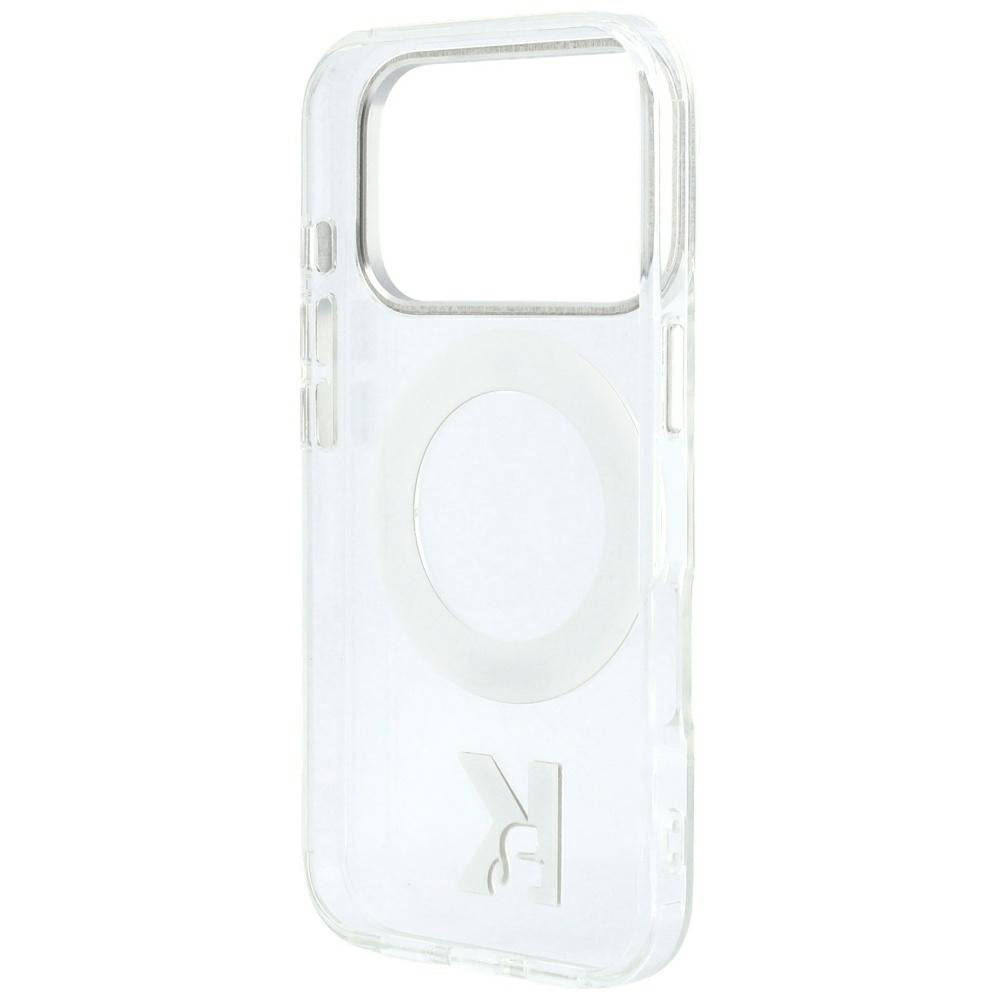 MagSafe-kuori Apple iPhone 18 Pro Max / 17 Pro Max, Karl Lagerfeld, IML Ring Stand Kameo Metal, Läpinäkyvä