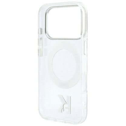 MagSafe-kuori Apple iPhone 18 Pro Max / 17 Pro Max, Karl Lagerfeld, IML Ring Stand Kameo Metal, Läpinäkyvä