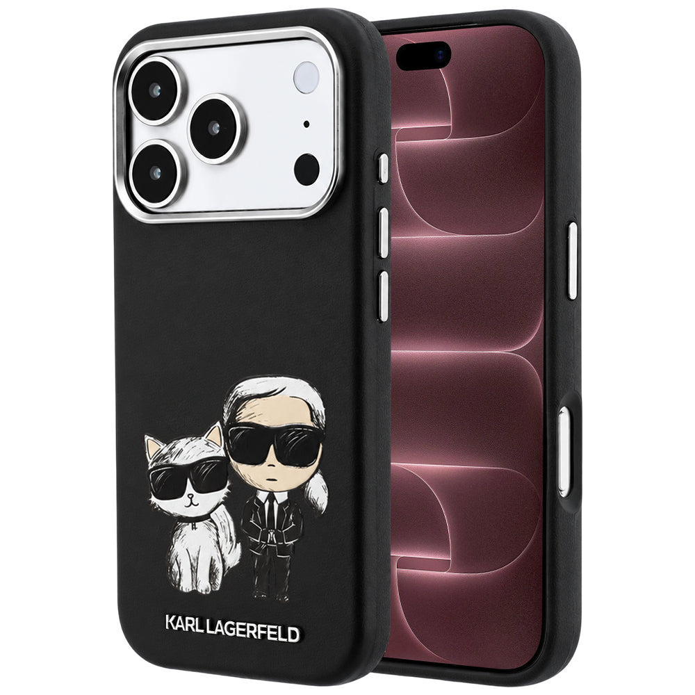 MagSafe-kuori Apple iPhone 18 Pro Max / 17 Pro Max, Karl Lagerfeld, KC Bodies Sketch, Musta