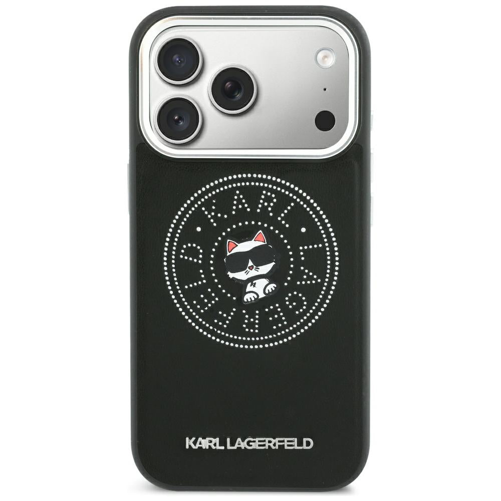 MagSafe-kuori Apple iPhone 18 Pro Max / 17 Pro Max, Karl Lagerfeld, Point and Choupette Sketch, Musta