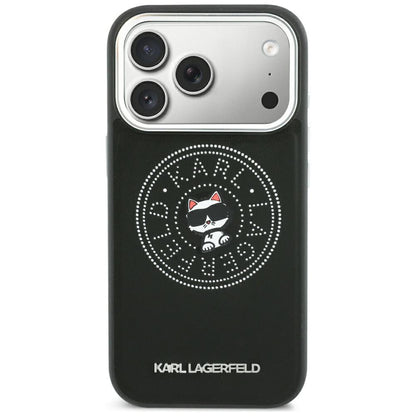 MagSafe-kuori Apple iPhone 18 Pro Max / 17 Pro Max, Karl Lagerfeld, Point and Choupette Sketch, Musta