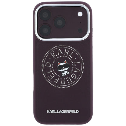 MagSafe-kuori Apple iPhone 18 Pro Max / 17 Pro Max, Karl Lagerfeld, Point and Choupette Sketch, Viininpunainen