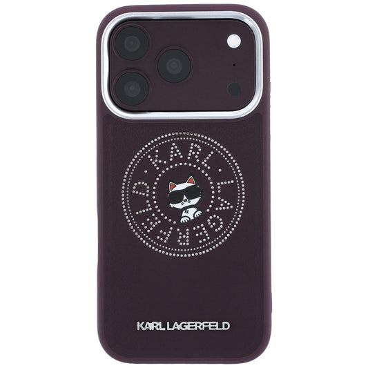 MagSafe-kuori Apple iPhone 18 Pro Max / 17 Pro Max, Karl Lagerfeld, Point and Choupette Sketch, Viininpunainen