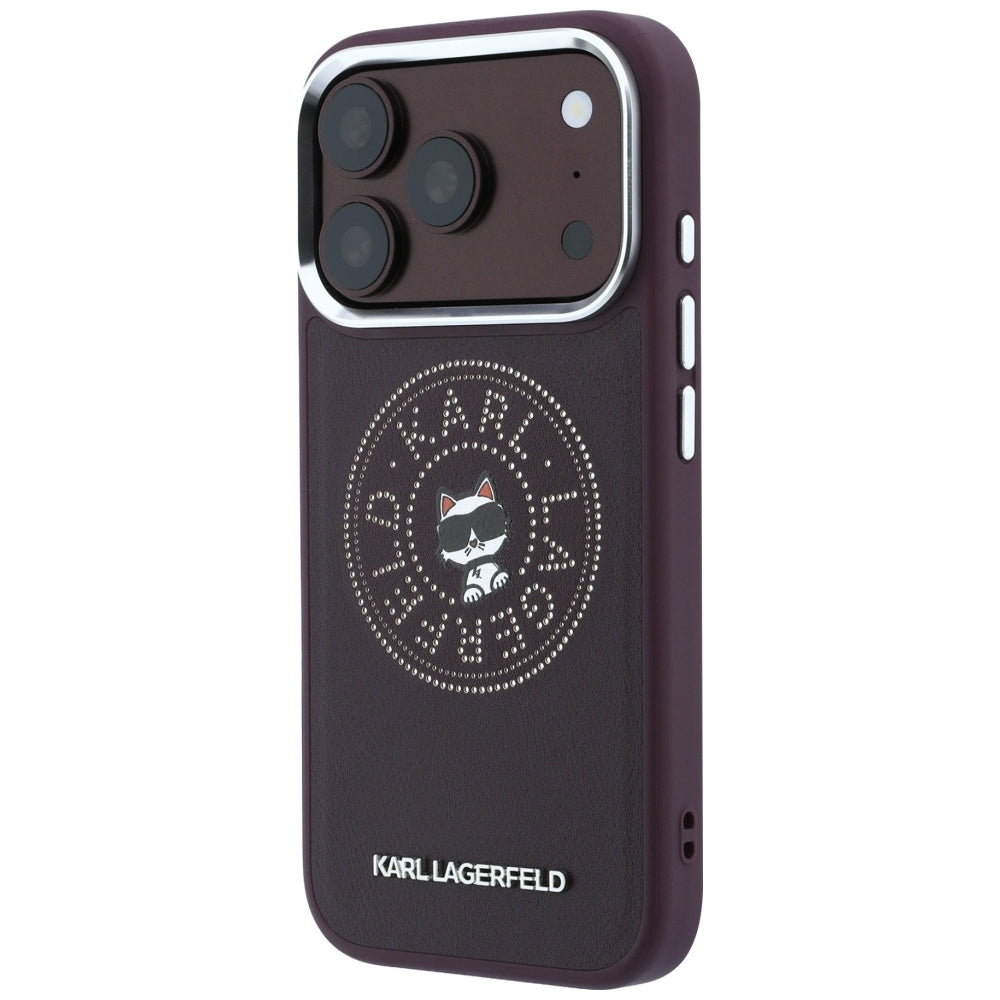 MagSafe-kuori Apple iPhone 18 Pro Max / 17 Pro Max, Karl Lagerfeld, Point and Choupette Sketch, Viininpunainen