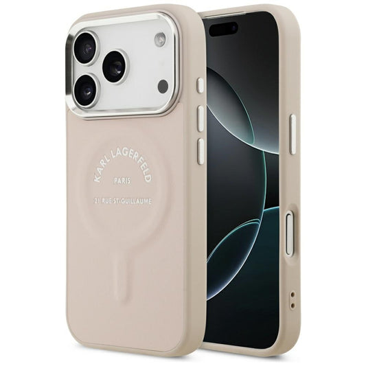 MagSafe-kuori Apple iPhone 18 Pro Max / 17 Pro Max, Karl Lagerfeld, Ring Karl RSG Logo, Vaaleanpunainen