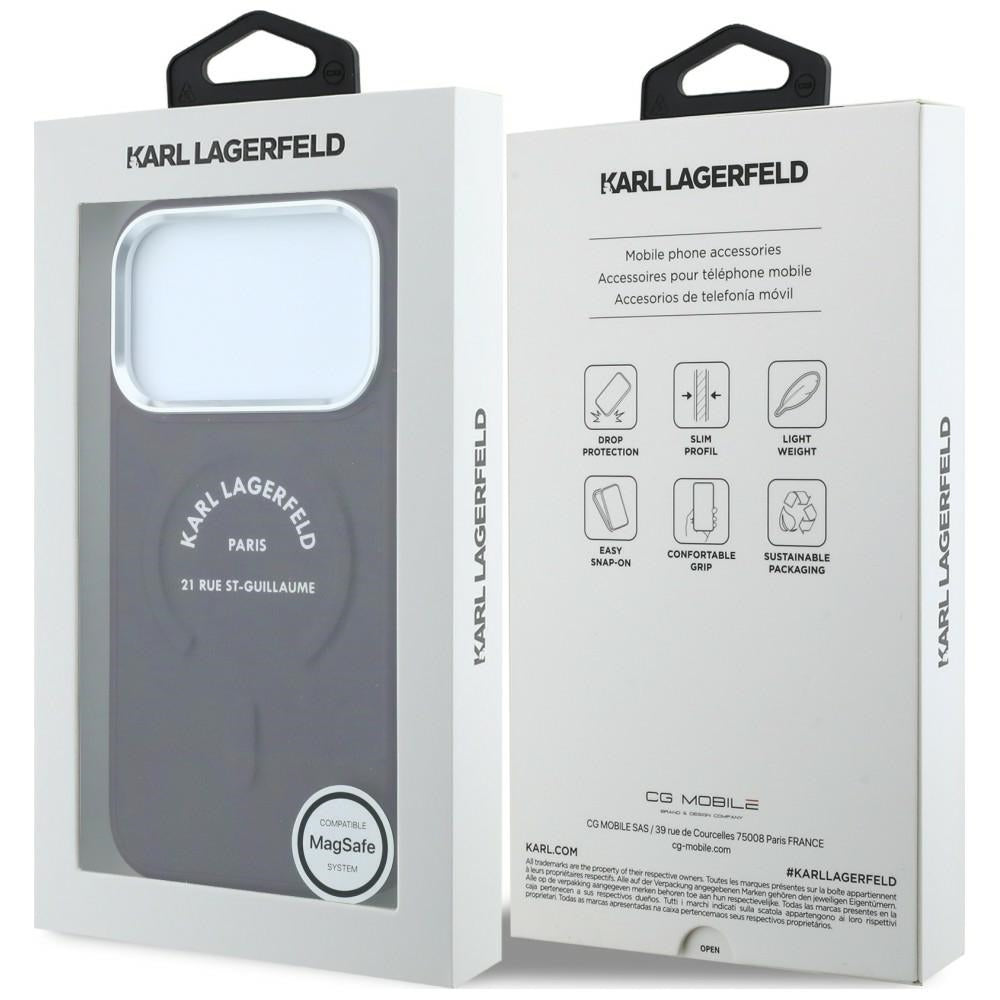 MagSafe Case for Apple iPhone 18 Pro Max / 17 Pro Max, Karl Lagerfeld, Ring Karl RSG Logo, Burgundy