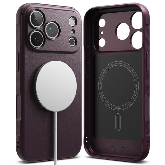 MagSafe-kuori Apple iPhone 18 Pro Max / 17 Pro Max -puhelimelle, Ringke, Onyx, tummanviininpunainen