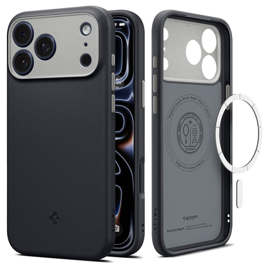 MagSafe-kuori Apple iPhone 18 Pro Max / 17 Pro Max, Spigen, Caseology Nano Pop, Musta ACS12142