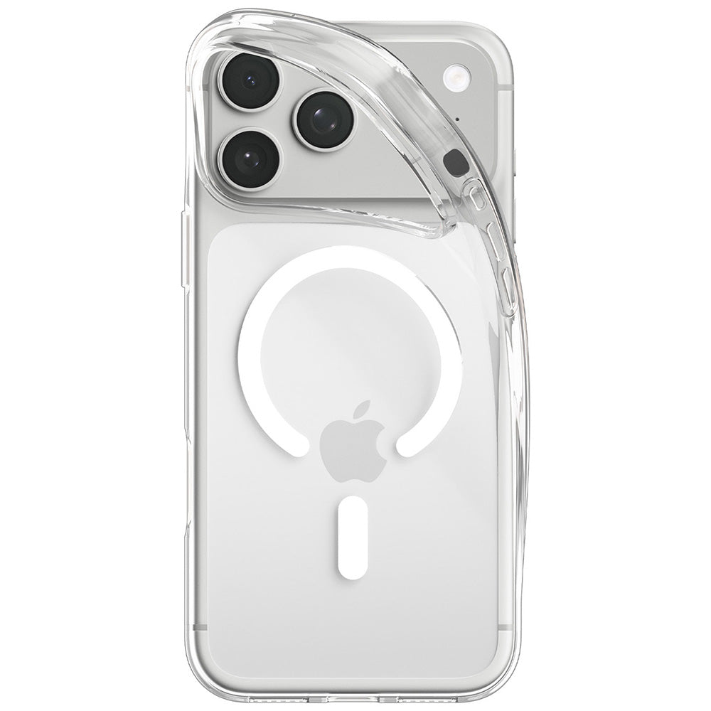MagSafe-kuori Apple iPhone 18 Pro Max / 17 Pro Max, Spigen, Liquid Crystal, Valkoinen läpinäkyvä ACS12143