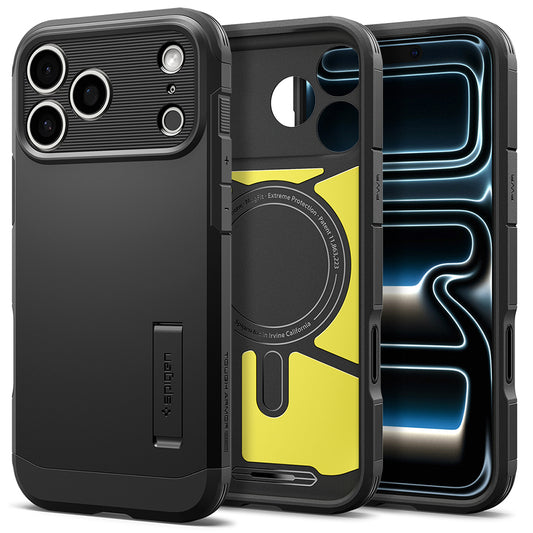 MagSafe-kuori Apple iPhone 18 Pro Max / 17 Pro Max, Spigen, Tough Armor T, Musta ACS12136