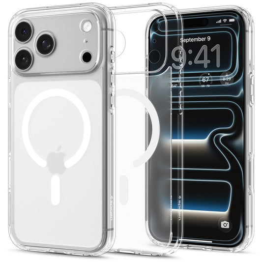 MagSafe-kuori Apple iPhone 18 Pro Max / 17 Pro Max, Spigen, Ultra Hybrid, Valkoinen satiini ACS12124