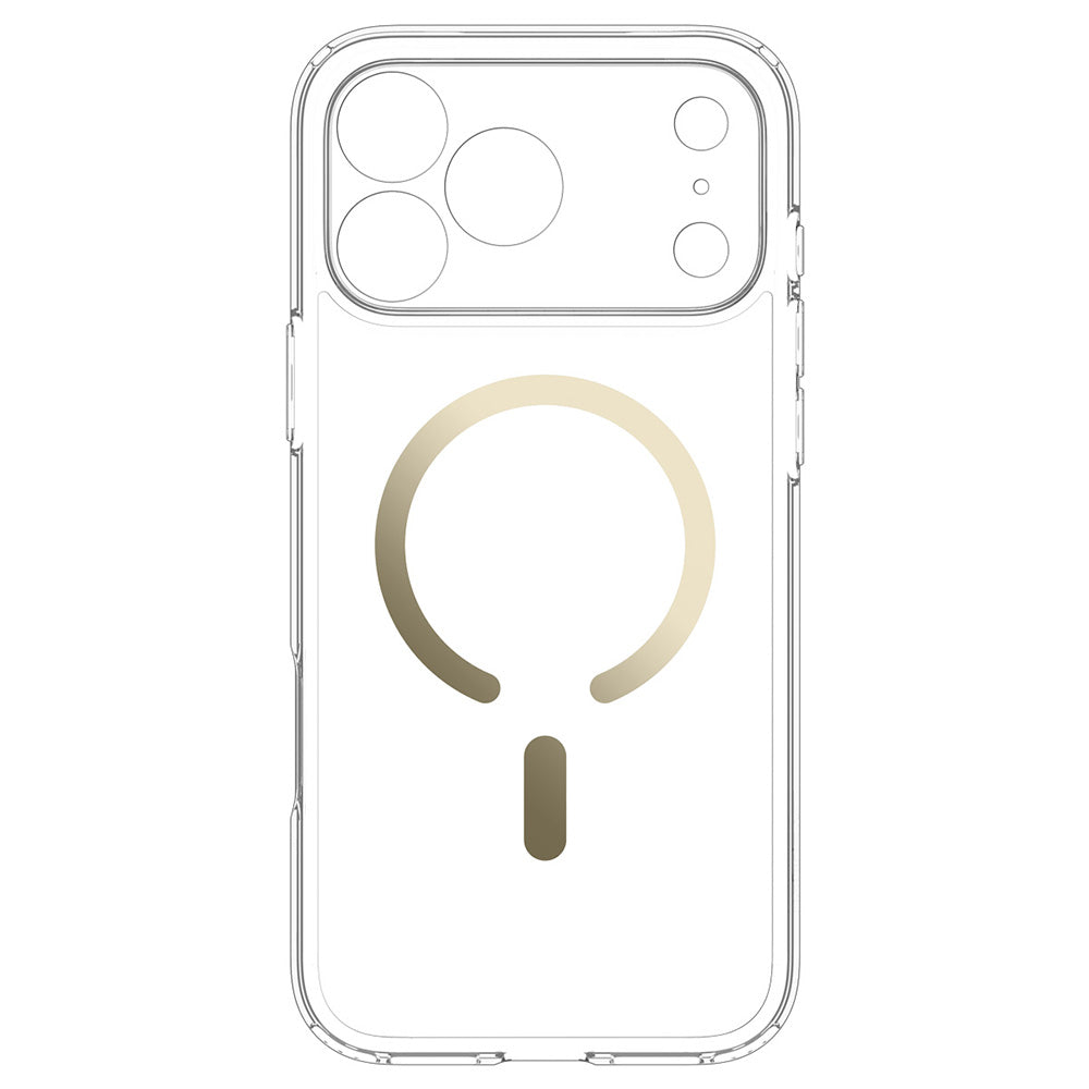 MagSafe-kuori Apple iPhone 18 Pro Max / 17 Pro Max, Spigen, Ultra Hybrid, Kultainen Läpinäkyvä ACS12120