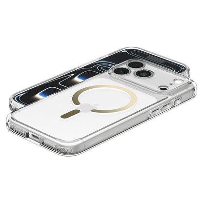 MagSafe-kuori Apple iPhone 18 Pro Max / 17 Pro Max, Spigen, Ultra Hybrid, Kultainen Läpinäkyvä ACS12120