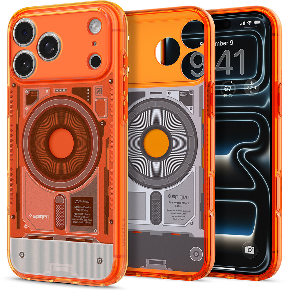 MagSafe-kuori Apple iPhone 18 Pro Max / 17 Pro Max, Spigen, Ultra Hybrid C-One, Oranssi ACS11984