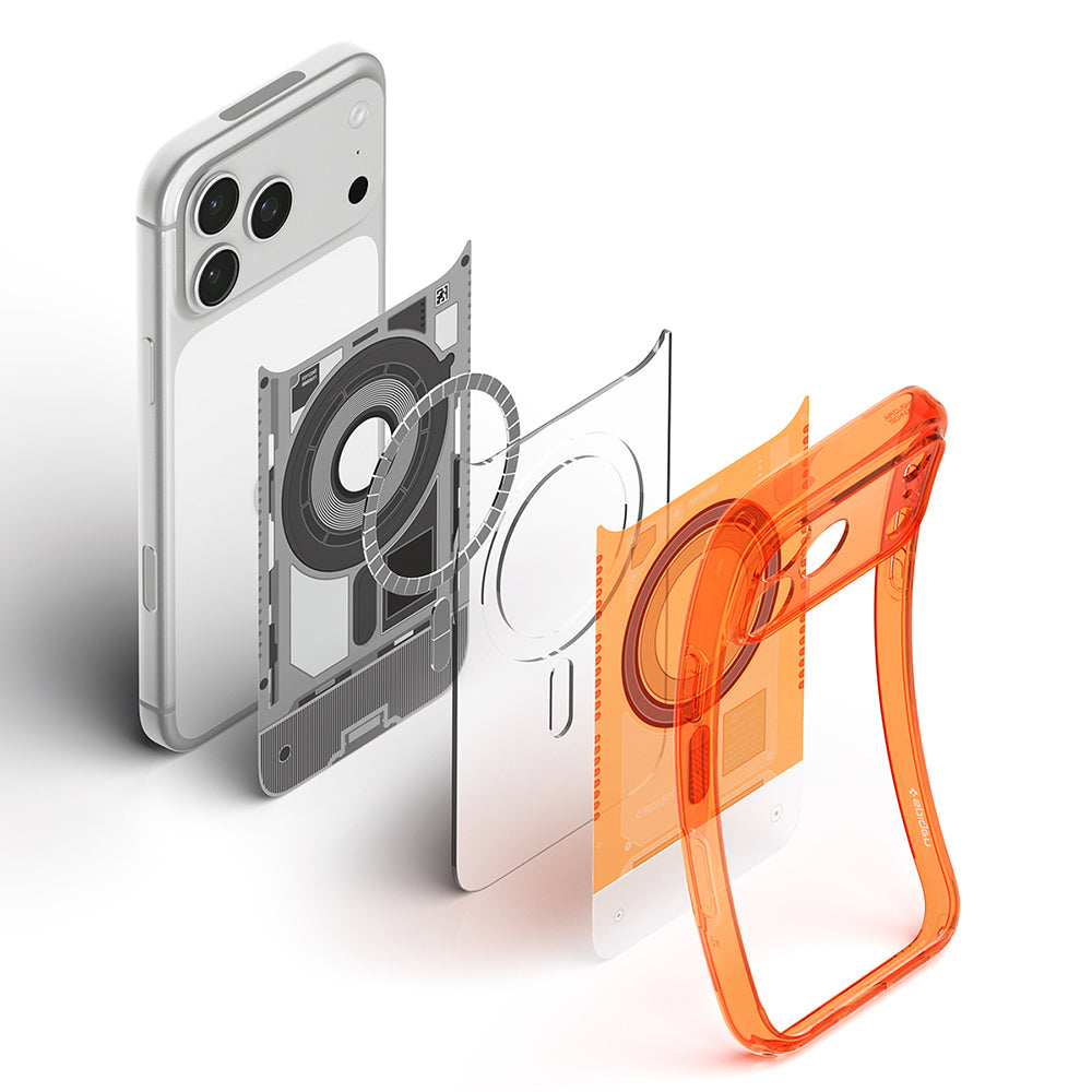 MagSafe-kuori Apple iPhone 18 Pro Max / 17 Pro Max, Spigen, Ultra Hybrid C-One, Oranssi ACS11984