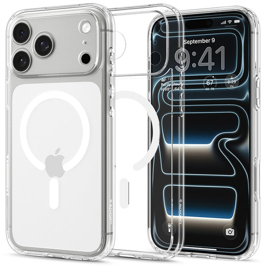 MagSafe-kuori Apple iPhone 18 Pro Max / 17 Pro Max, Spigen, Ultra Hybrid, Valkoinen läpinäkyvä ACS12118