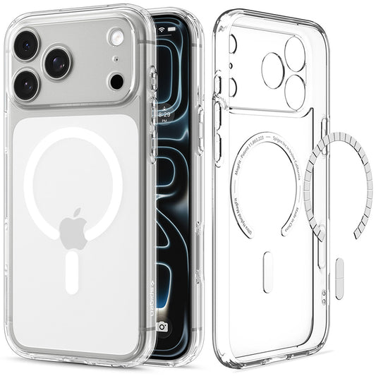 MagSafe-kuori Apple iPhone 18 Pro Max / 17 Pro Max, Spigen, Ultra Hybrid, Valkoinen läpinäkyvä ACS12118