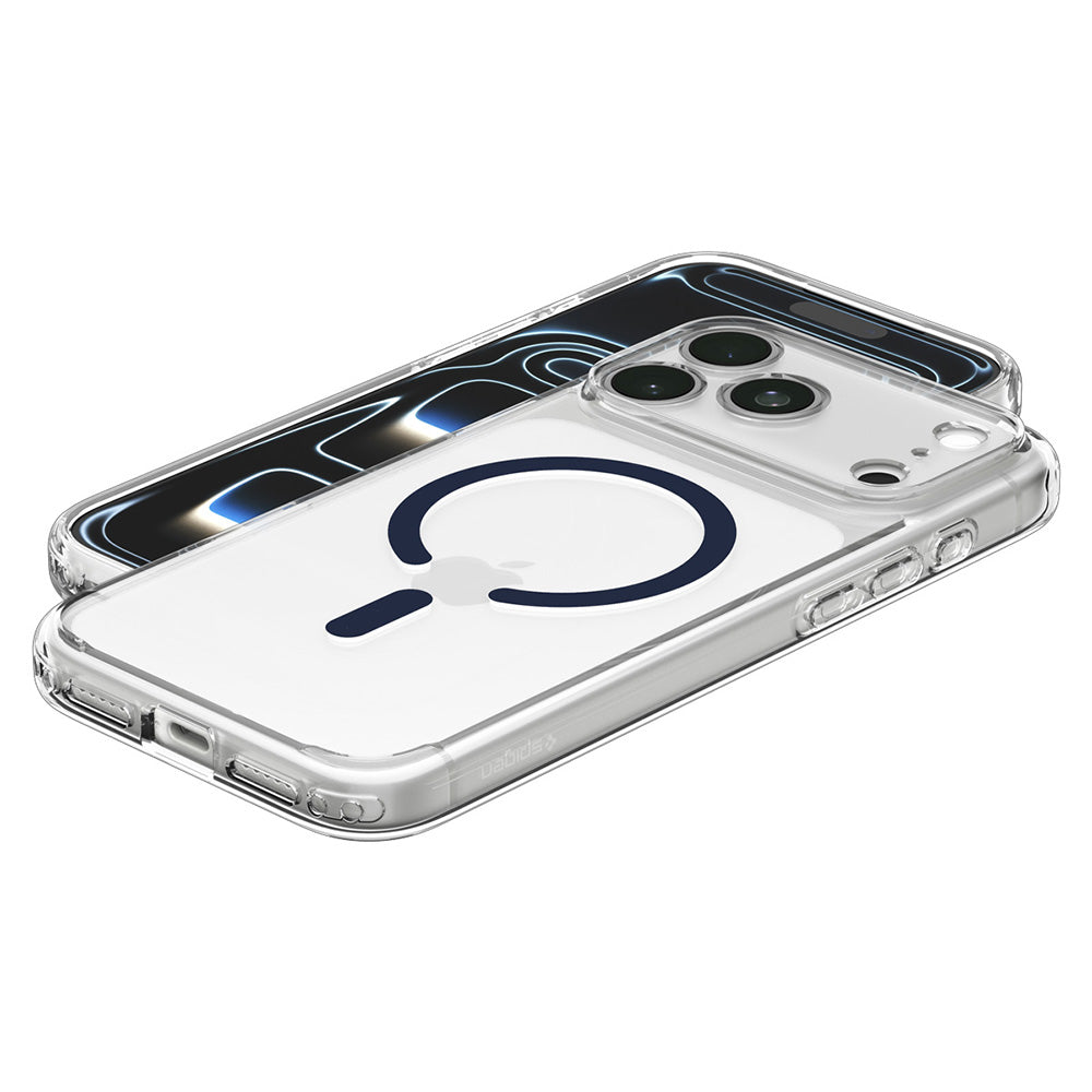 MagSafe-kuori Apple iPhone 18 Pro Max / 17 Pro Max, Spigen, Ultra Hybrid, Läpinäkyvä Laivastonsininen ACS12121