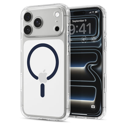 MagSafe-kuori Apple iPhone 18 Pro Max / 17 Pro Max, Spigen, Ultra Hybrid, Läpinäkyvä Laivastonsininen ACS12121