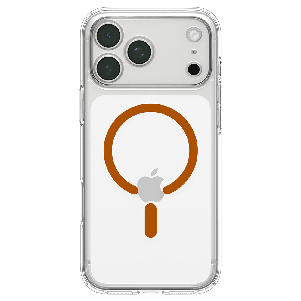 MagSafe-kuori Apple iPhone 18 Pro Max / 17 Pro Max, Spigen, Ultra Hybrid, Oranssi Läpinäkyvä ACS12122