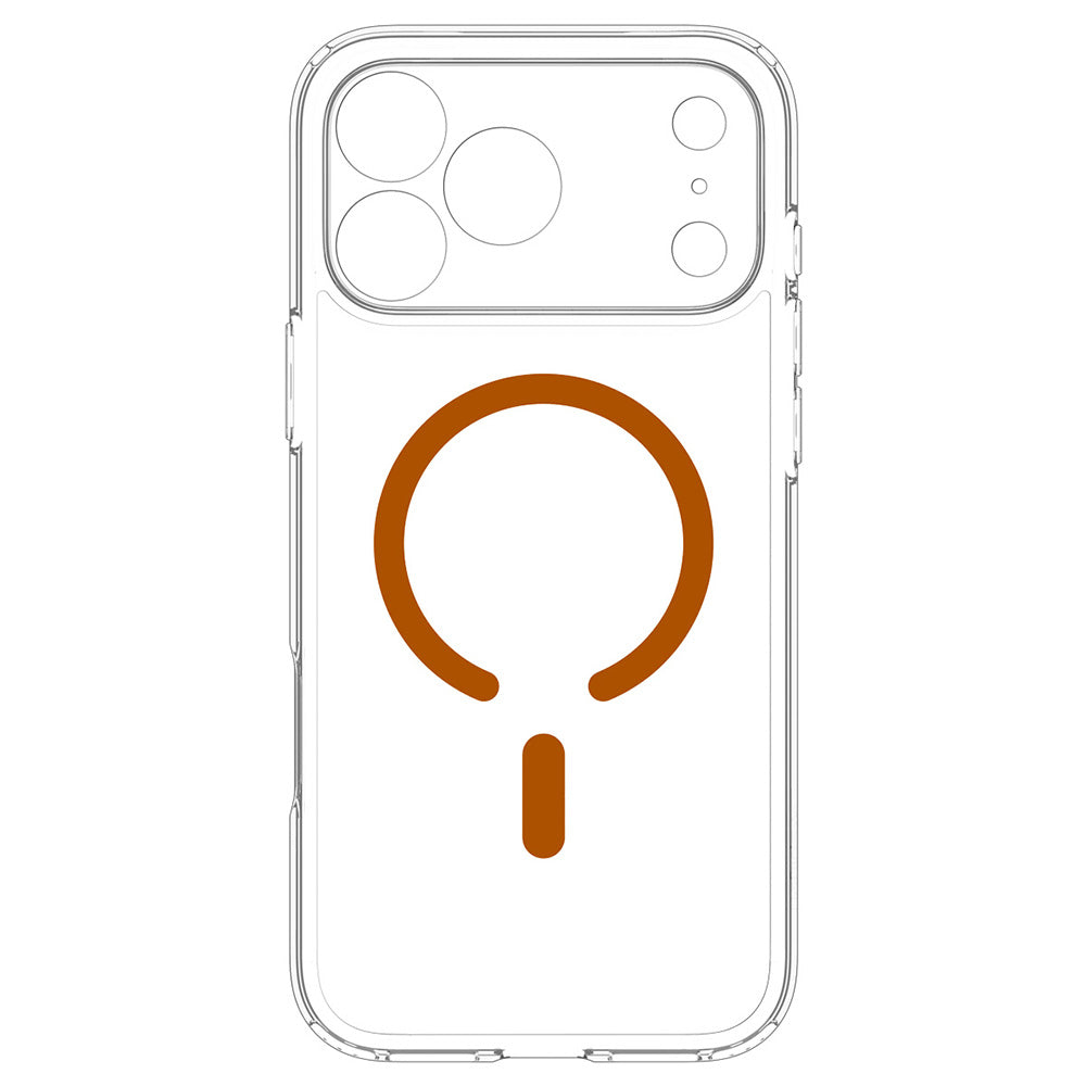 MagSafe-kuori Apple iPhone 18 Pro Max / 17 Pro Max, Spigen, Ultra Hybrid, Oranssi Läpinäkyvä ACS12122