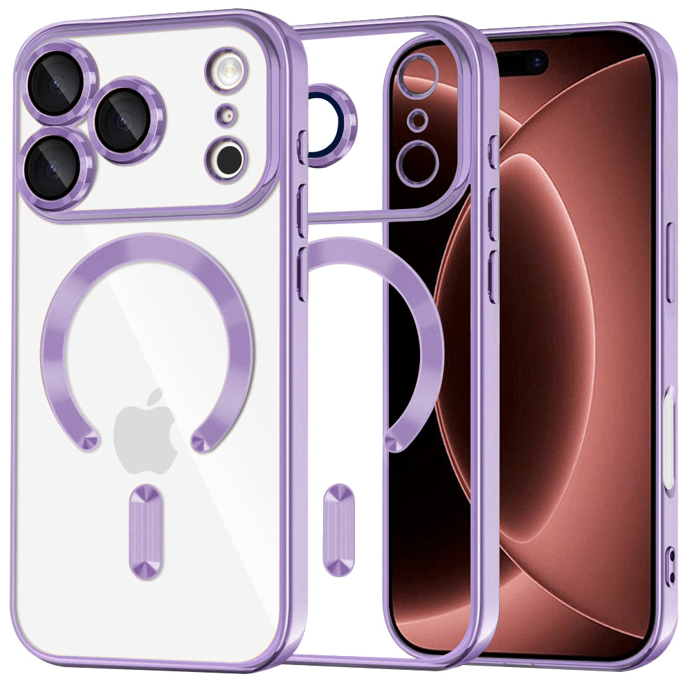 MagSafe-kuori Apple iPhone 18 Pro Max / 17 Pro Max, Techsuit, Luxury Crystal, Vaaleanvioletti