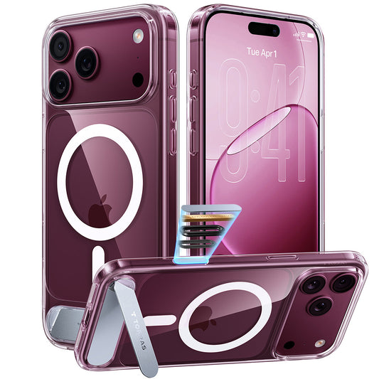MagSafe-kuori Apple iPhone 18 Pro Max / 17 Pro Max, Torras, Ostand L1 Guardian, Läpinäkyvä