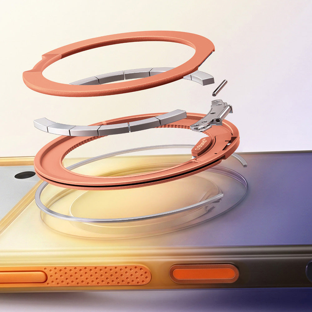 MagSafe-kuori Apple iPhone 18 Pro Max / 17 Pro Max, Torras, Ostand O3 Air Gradient, Sininen Oranssi