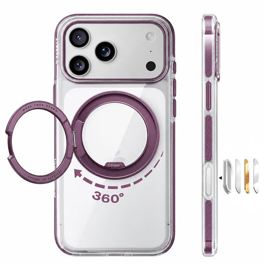 MagSafe-kuori Apple iPhone 18 Pro Max / 17 Pro Max, Torras, Ostand O3 Light, Violetti