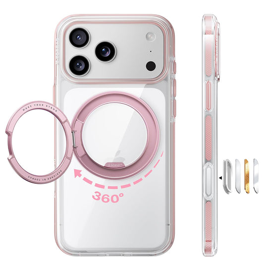 MagSafe-kuori Apple iPhone 18 Pro Max / 17 Pro Max, Torras, Ostand O3 Light, Vaaleanpunainen