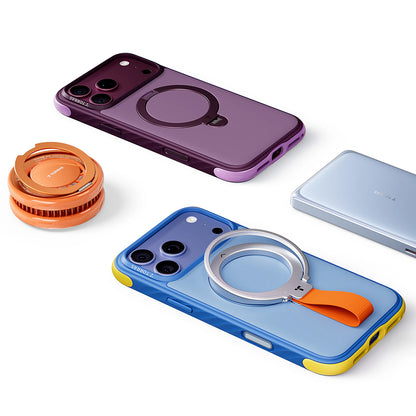 MagSafe-kuori Apple iPhone 18 Pro Max / 17 Pro Max, Torras, Ostand Q3 Rugged, Valkoinen