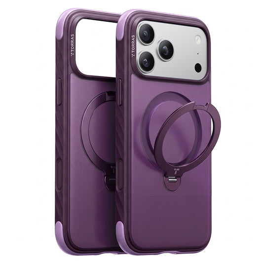 MagSafe-kuori Apple iPhone 18 Pro Max / 17 Pro Max, Torras, Ostand Q3 Rugged, Violetti