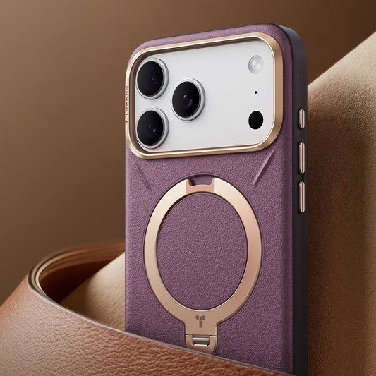 MagSafe-kuori Apple iPhone 18 Pro Max / 17 Pro Max, Torras, QPRO Leather, Violetti