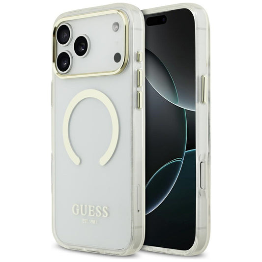 MagSafe-kuori Apple iPhone 18 Pro Maxille, Guess, Metal Outline, Kultainen