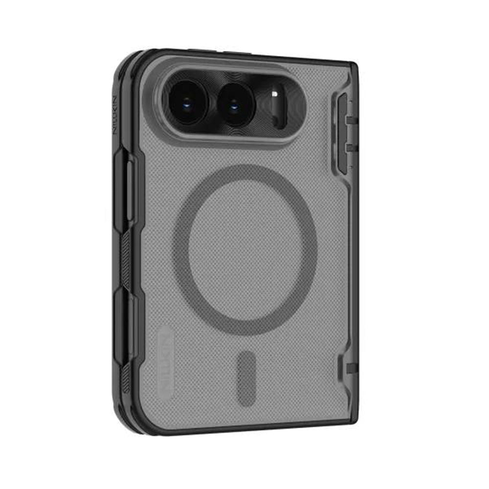 MagSafe Case for Apple iPhone Duo, Nillkin, Super Frosted Shield, Satin Black Transparent