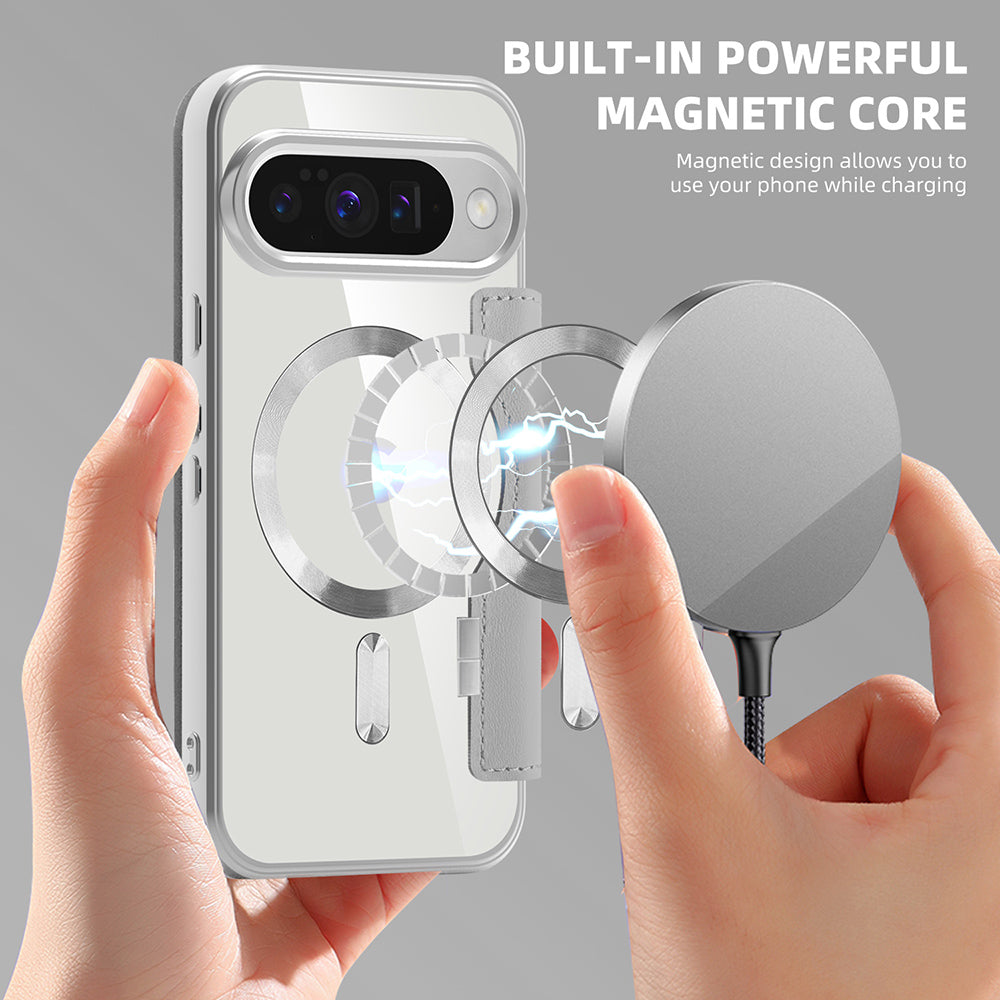MagSafe-kuori Google Pixel 10 Pro / 10:lle, Techsuit, SmartMag Book, Harmaa