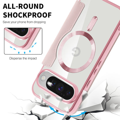 MagSafe-kuori Google Pixel 10 Pro XL:lle, Techsuit, SmartMag Book, vaaleanpunainen