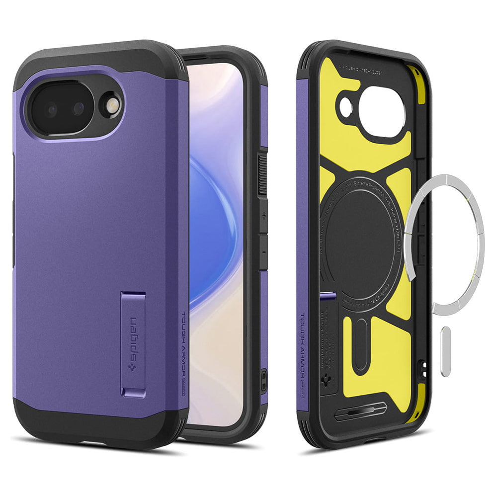 MagSafe-kotelo Google Pixel 10a:lle, Spigen, Tough Armor, Violetti ACS11281