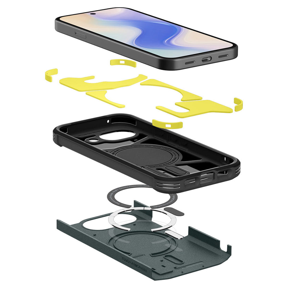 MagSafe-kotelo Google Pixel 10a:lle, Spigen, Tough Armor, Vihreä ACS11282