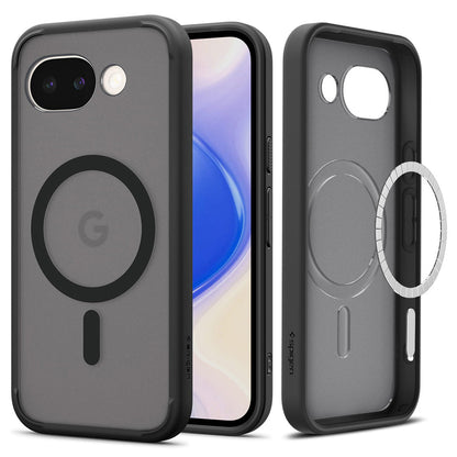 MagSafe-kotelo Google Pixel 10a:lle, Spigen, Ultra Hybrid, Satinoitu Musta ACS11278